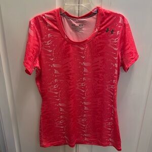 Under Armour tiger stripe top, womens size M